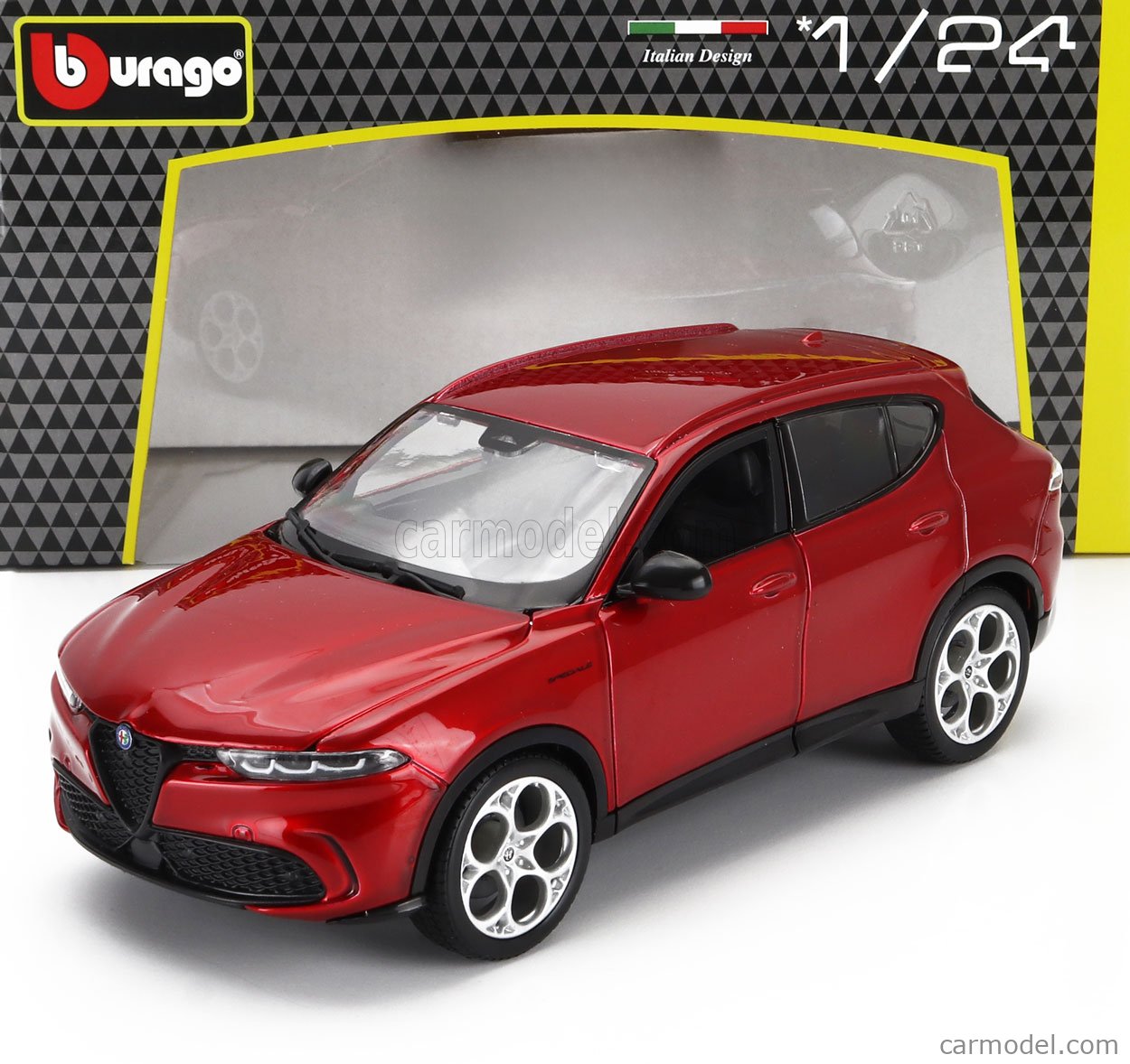 Miniature Voiture 1:43 Burago Alfa Romeo Giulia - Rouge, Modélisme Statique