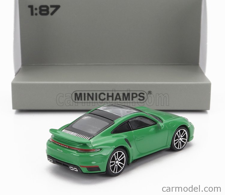 MINICHAMPS 870069070 Scale 1/87 | PORSCHE 911 992 TURBO S COUPE 2020 GREEN