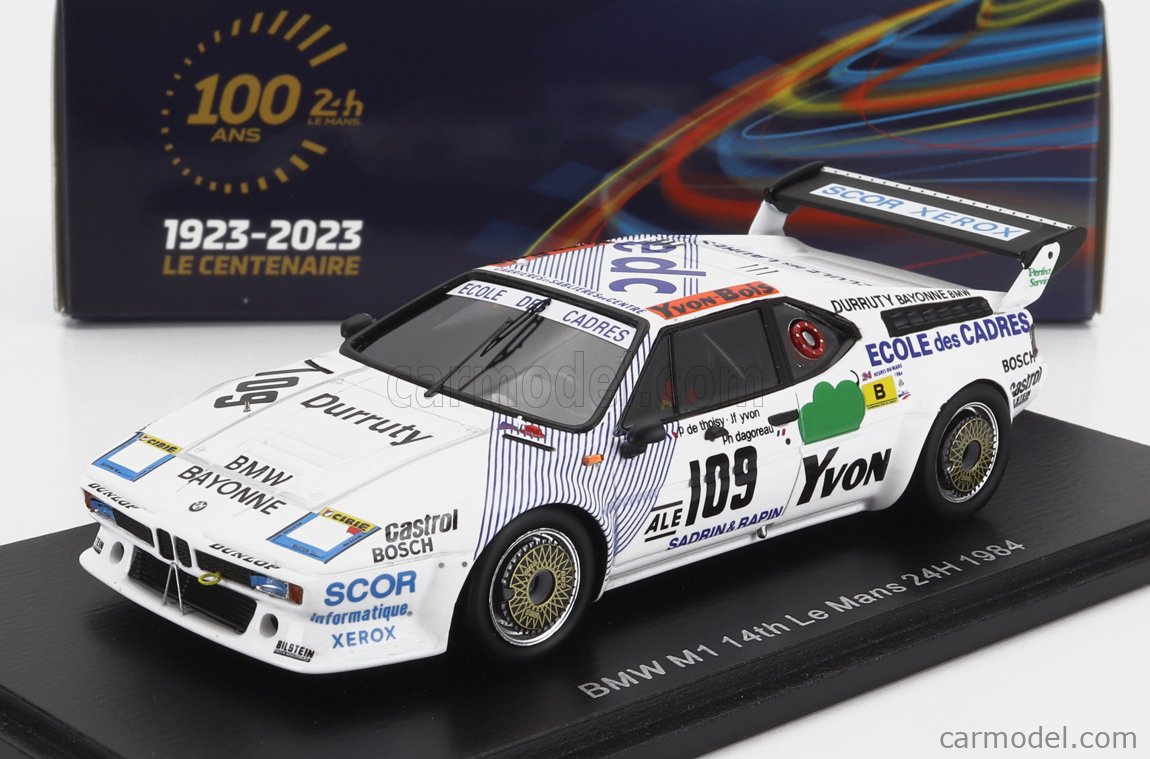 BMW M1 #109 Ecole des Cadres Le Mans 1984 - Thoisy/Dagoreau/Yvon, white