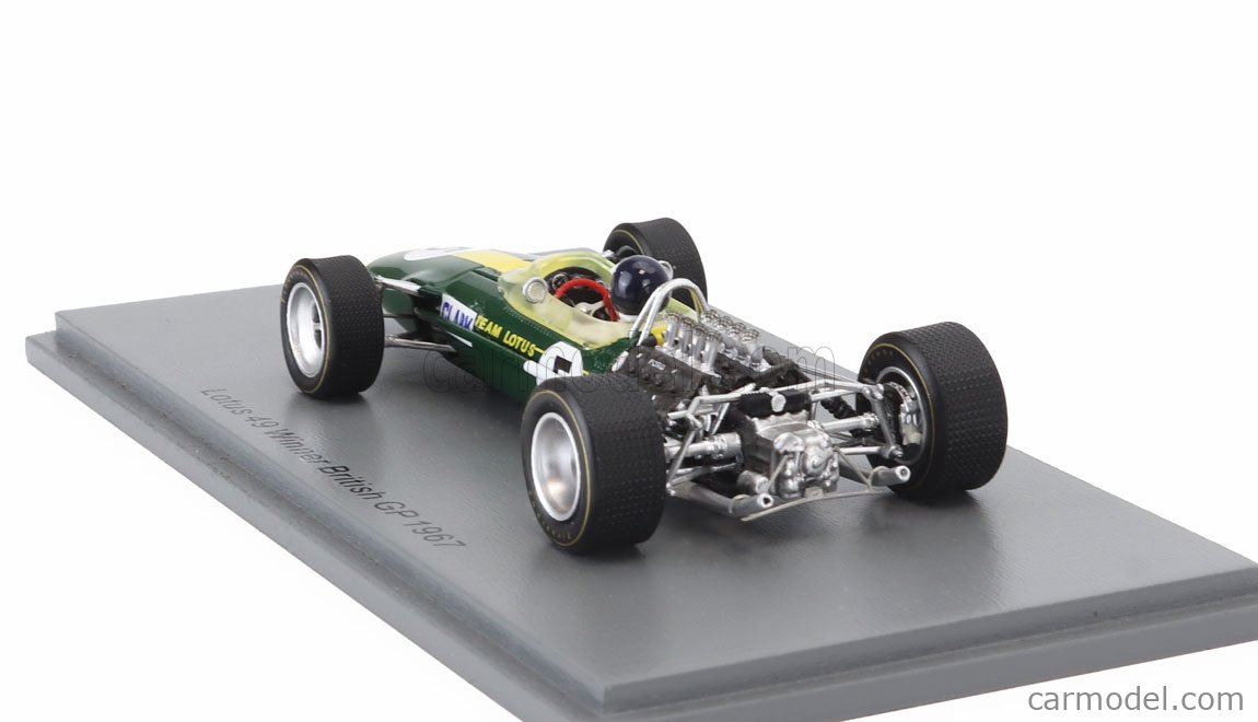 Maquette 1:43 SPARK Lotus F1 49 #6 Grand Prix Britannique 1967 Graham Hill