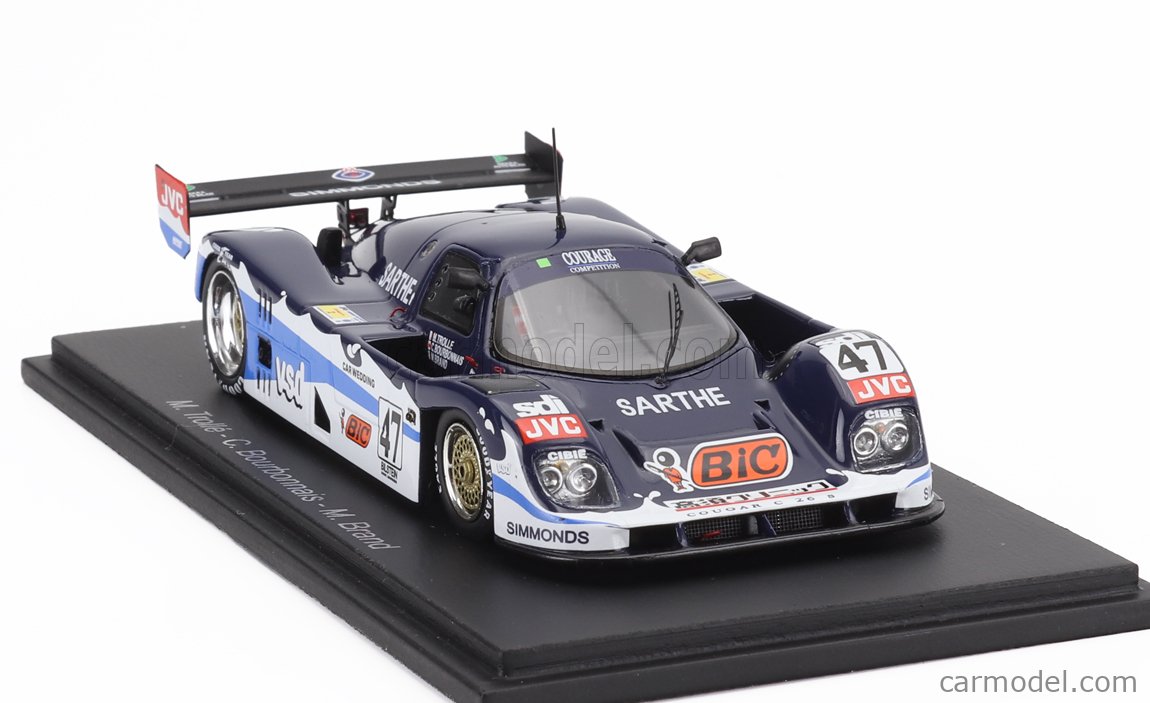 Spark Miniature 1/43 – Cougar C26S N°12 Des 24 Heures Du Mans 1991 – Bleue – S3535