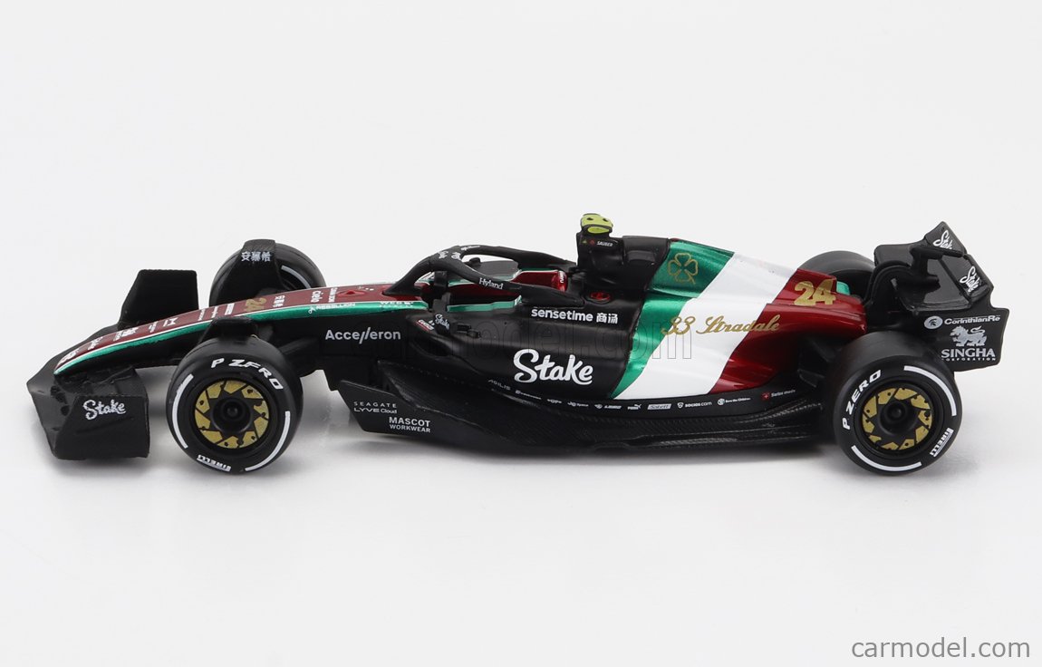 Bburago 1:43 Alfa Romeo F1 C43 Stake #24 - GP Monza Guanyu Zhou, Scatola Sigillata