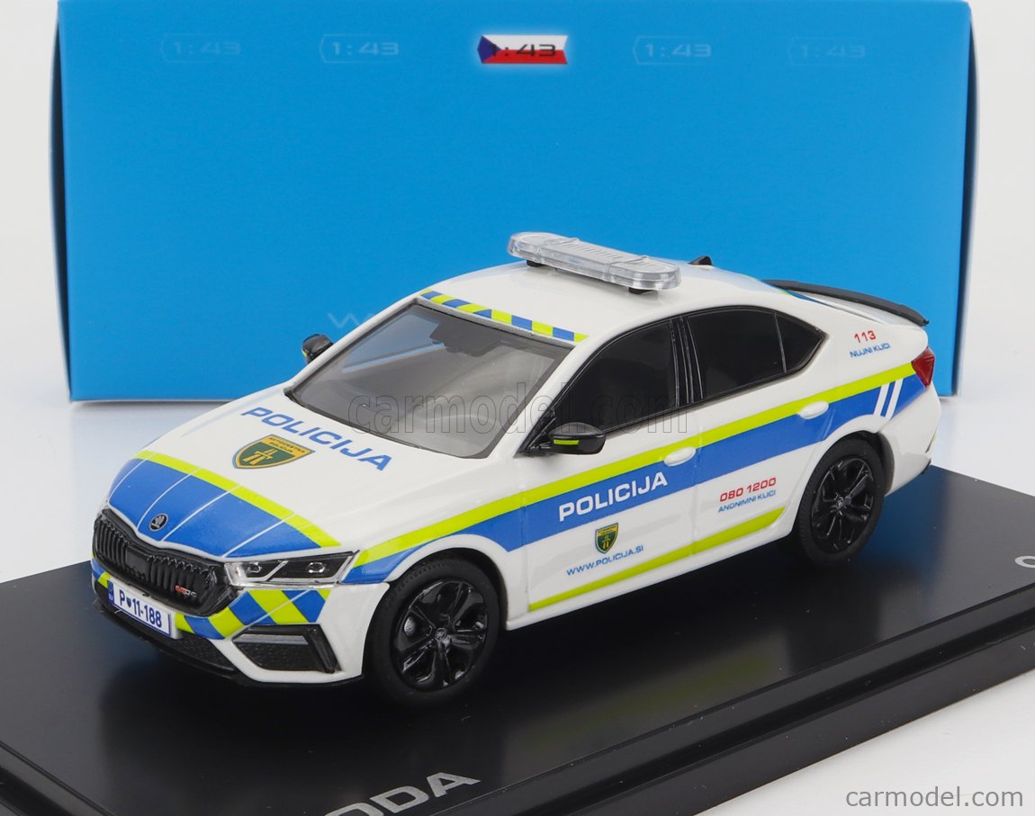 Voiture Miniature Skoda Octavia IV Police 2020 - Échelle 1:43 Abrex | Neuf