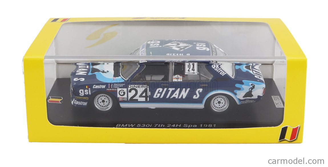 ミニカー　1/43 BMW 530i 7th 24H Spa 1981 J-L. Trintignant - M. Hoepfner - A. Cudini - D. Bell #24 [SB490] SPARK-MODEL SB490 Scale 1/43 | BMW 5-SERIES 530 GITANES N 24