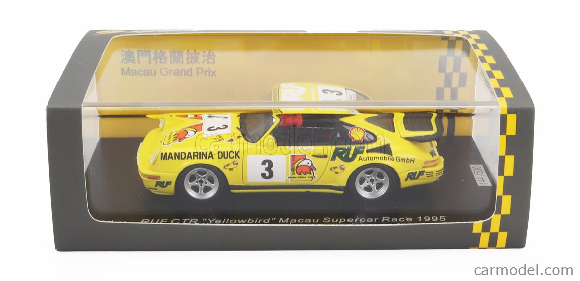 SPARK 1/43 – RUF CTR Yellowbird – Macau 1995 – Collection Voiture De Course En Résine – SA260