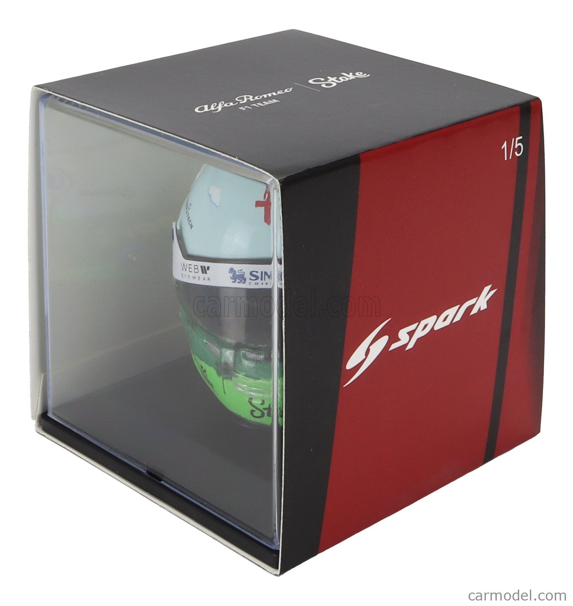 Casque Bell 1:5 Spark Alfa Romeo C43 #77 Valtteri Bottas 2023 - Modèle Collector - Neuf