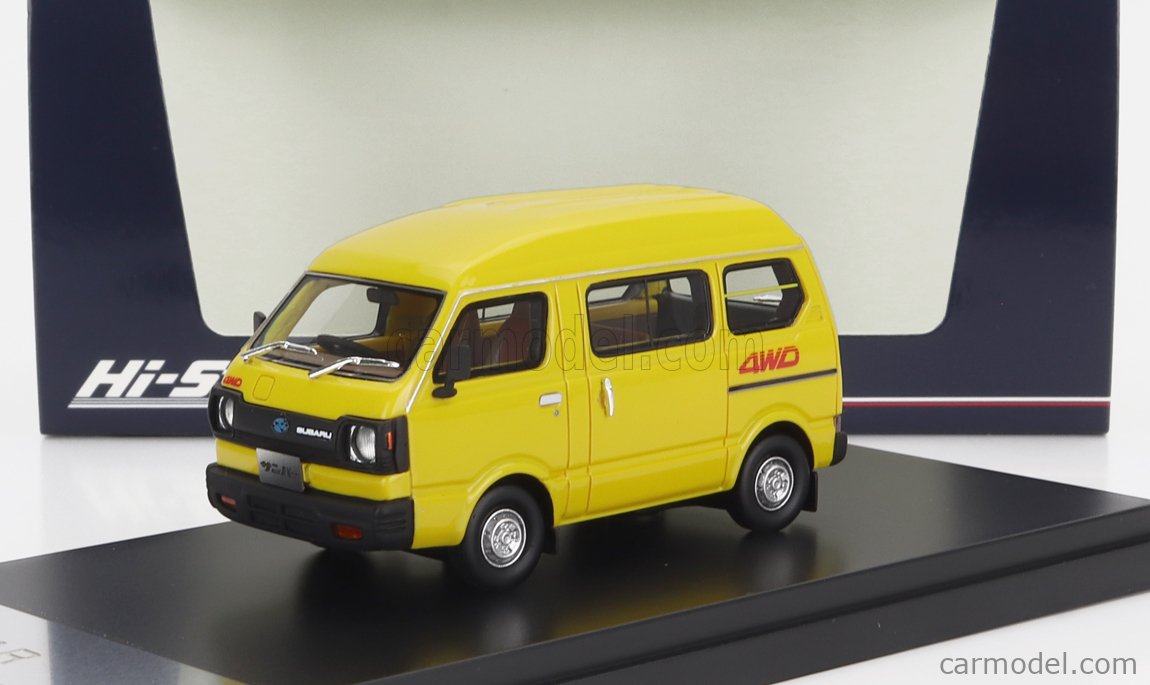 HI-STORY HS340-YE Масштаб 1/43 | SUBARU SAMBAR 4WD 1980 YELLOW