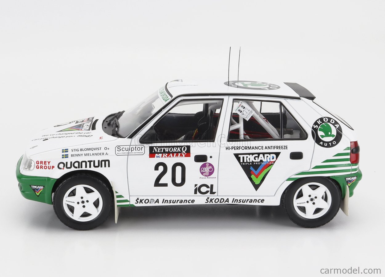 SKODA Felicia № 19 Rally Tour De Corse (1995) P.Sibera - P.Gross, White Green