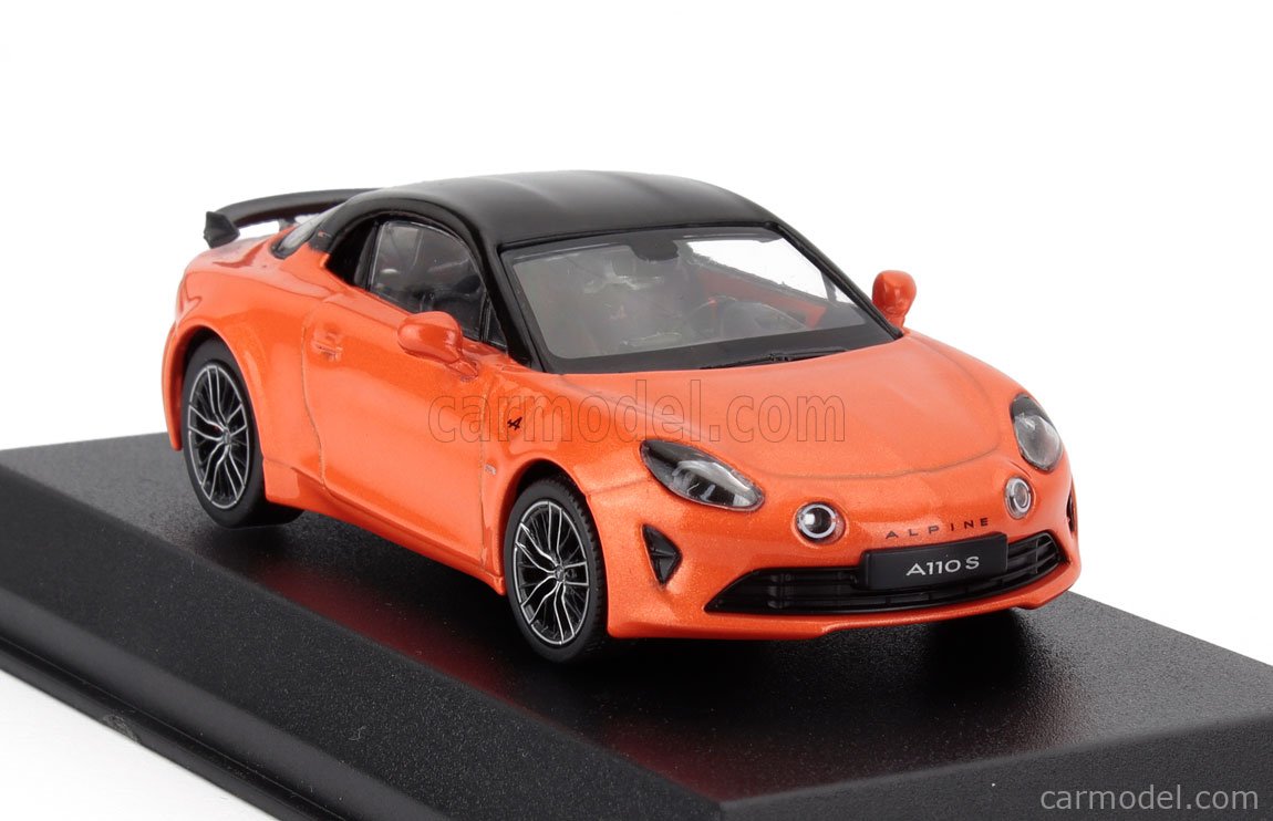 NOREV Alpine A110 S Pack Aero 2022 Orange Feu échelle 1/43 - Miniature Neuve Sous Blister