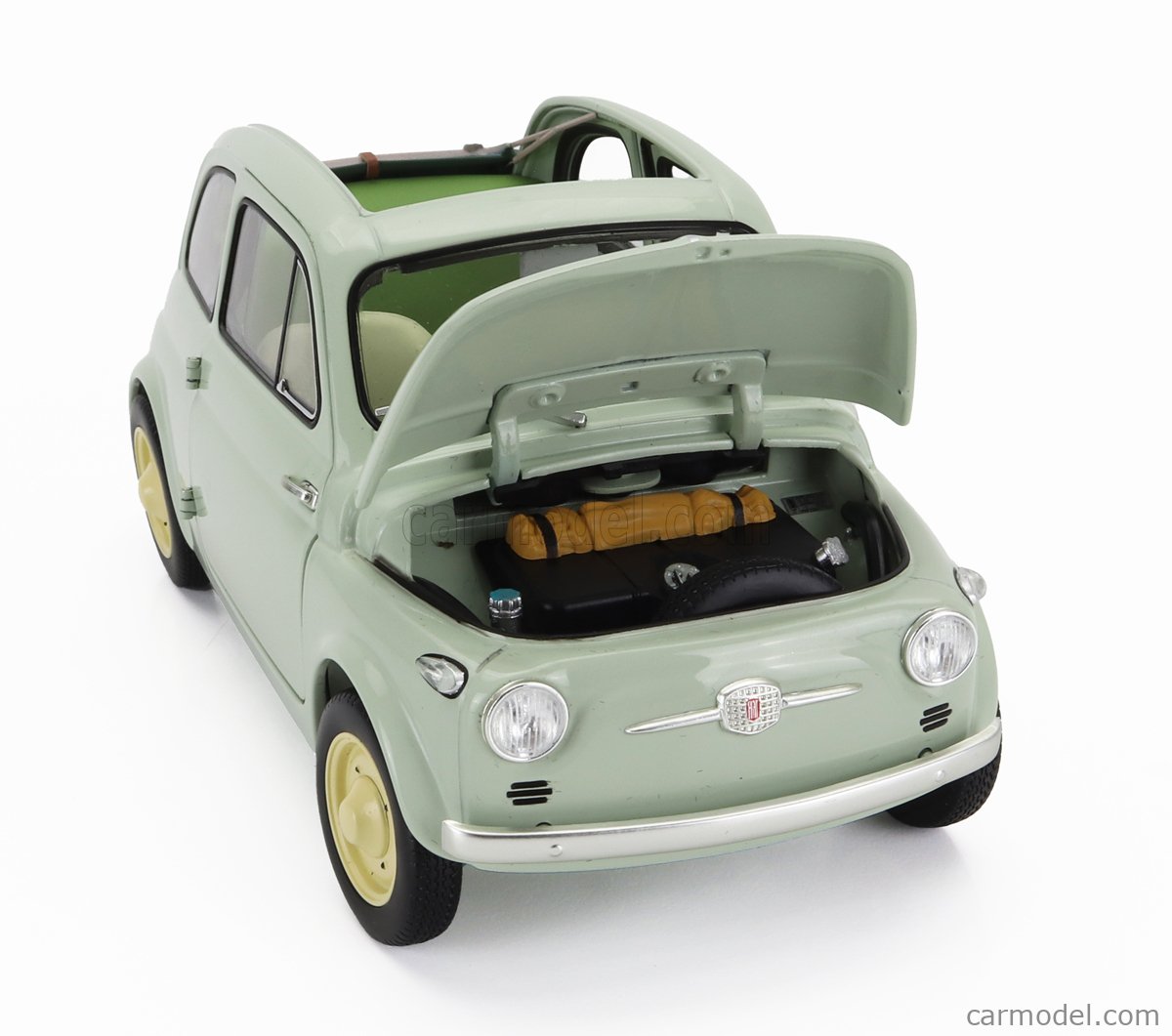 Kyosho 1/18 - FIAT 500 D Cabriolet 1960 - Bleu Céleste - Neuve Sous Boîte
