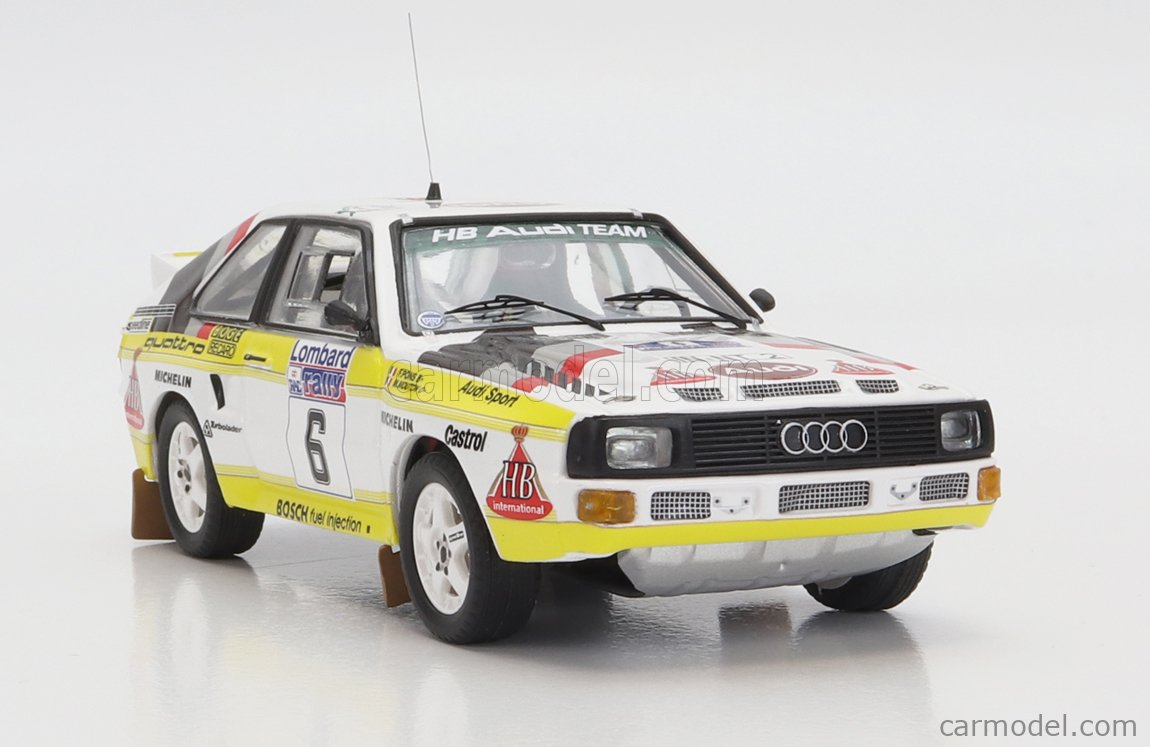 Spark 1/43 – Trofeu Audi Sport Quattro N°6 – RAC 1984 – Mouton/Pons – Modèle Résine Neuf