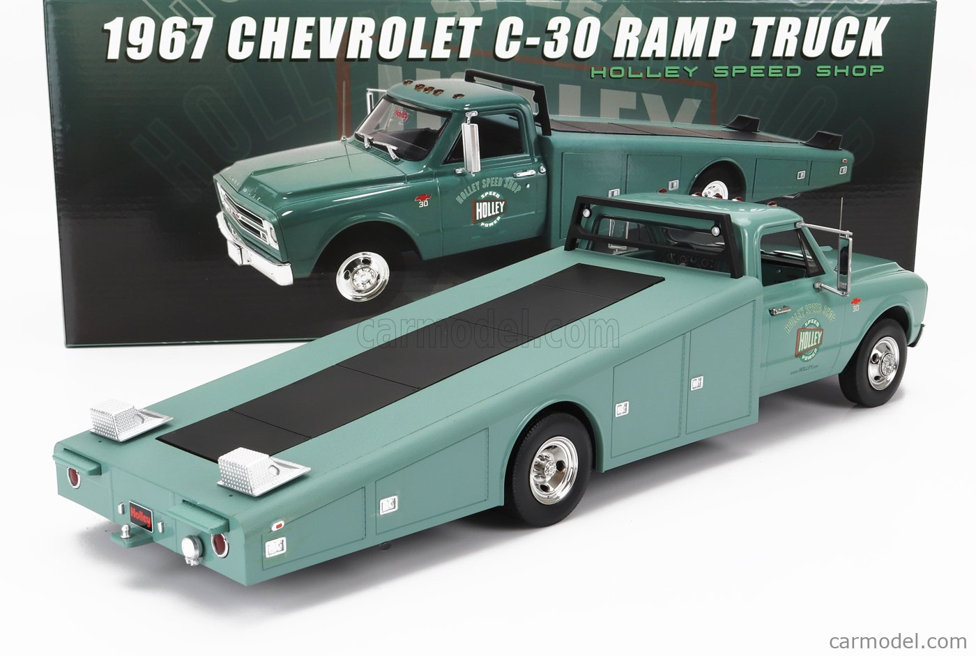 No227ミニカー1/18 CHEVROLET C-30 RAMP TRUCK 1/18 1967 Chevrolet C-30 Ramp Truck Blue , Diecast Model Car