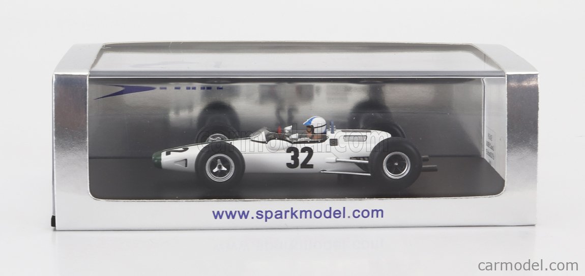 SPARK-MODEL S1619 Scale 1/43  LOTUS F1  25 BRM N 32 DUTCH GP 1966 MIKE SPENCE WHITE GREEN