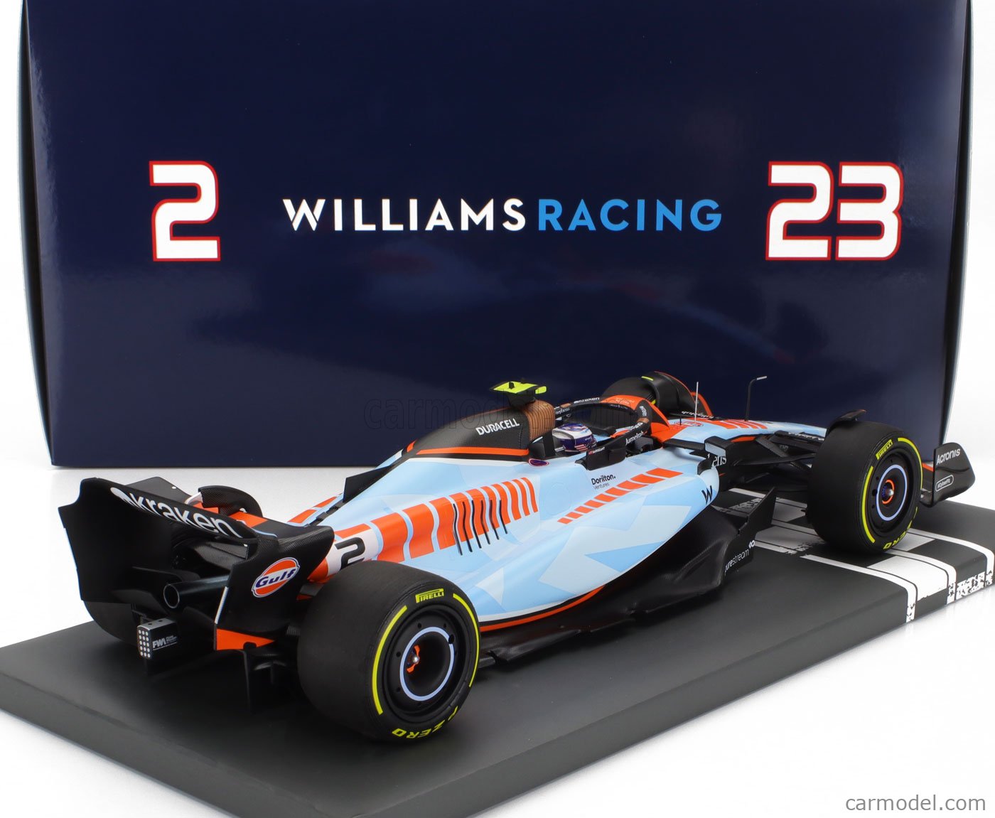 ミニカー Williams Racing Singapore GP 2023 1/43 Minichamps 1:43 L. Sargeant Williams FW45 Gulf Livery #2