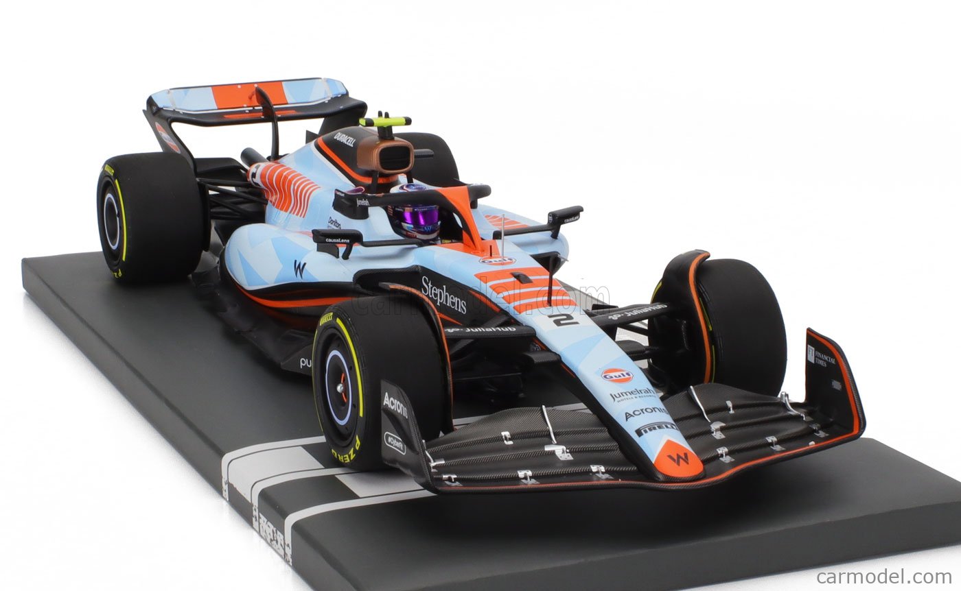 Minichamps 1:18 A. Albon Williams FW45 Gulf Design #23 Singapore GP Formula 1 2023 117231623