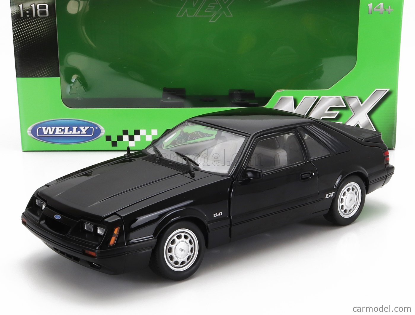 WELLY WE12526BK Scale 1/18 | FORD USA MUSTANG GT 5.0 COUPE 1986