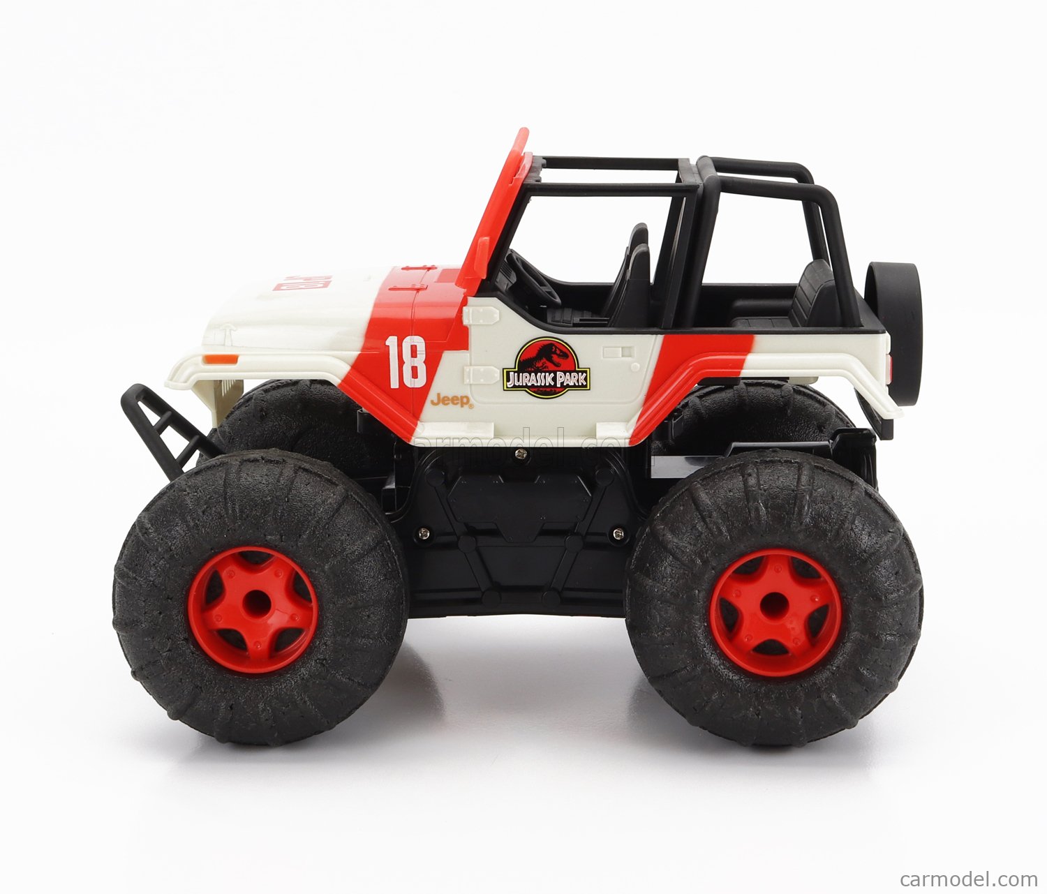 Jada 253255045 Rc Scale 116 Jeep Wrangler Sea And Water Land Open 2015 Jurassic World White Red 3179