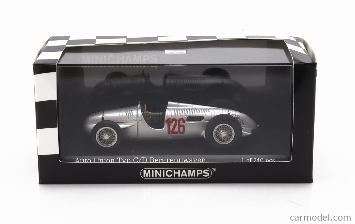 MINICHAMPS 410392126 Scale 1/43 | AUTO UNION F1 TYPE C/D BERGRENNWAGEN ...