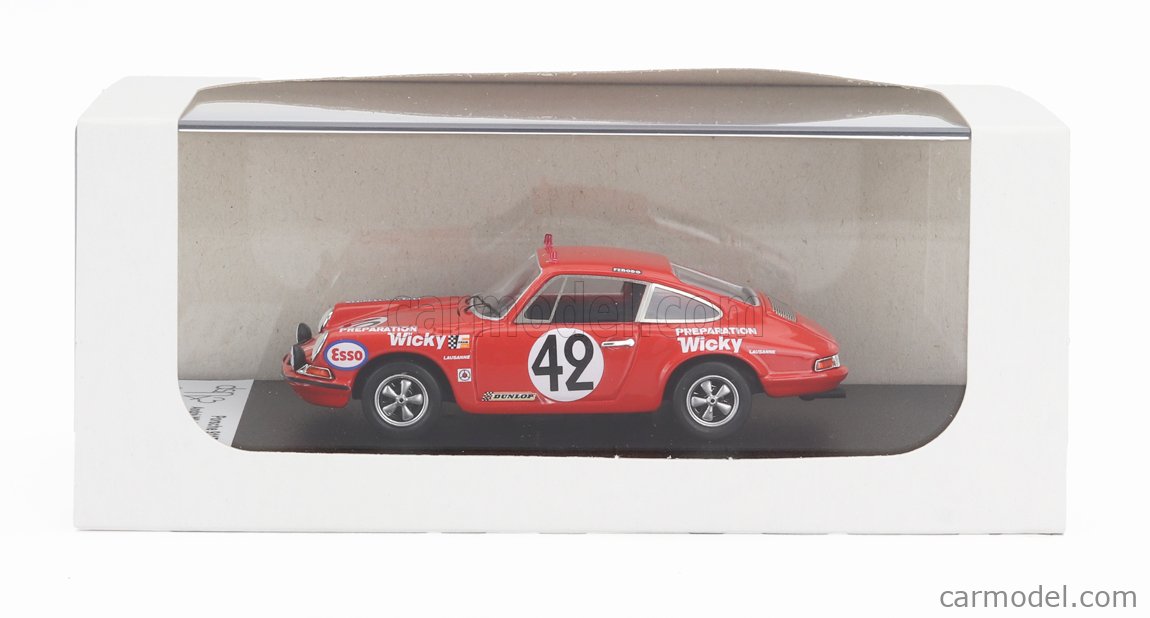 Trofeu Porsche 911t Coupe Team Wicky Racing N 42 24h Le Mans 1970 Guy Verrier Sylvain Garant 1 43 Orange 2