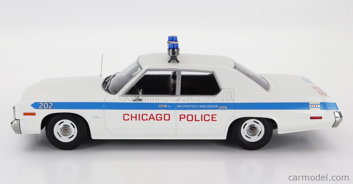 KK-SCALE KKDC181151 Scale 1/18 | DODGE MONACO CHICAGO POLICE 1974 WHITE ...