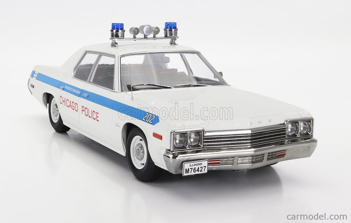 KK-SCALE KKDC181151 Scale 1/18 | DODGE MONACO CHICAGO POLICE 1974 WHITE ...