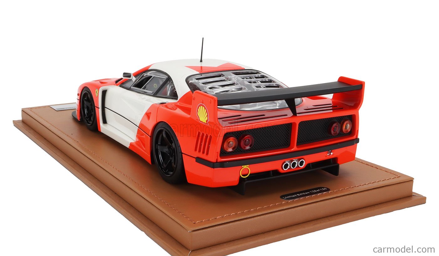 Tecnomodel 1/18 – Ferrari F40 24h Le Mans 1996 – Rouge/blanc – Roues Noires – TM18-286L