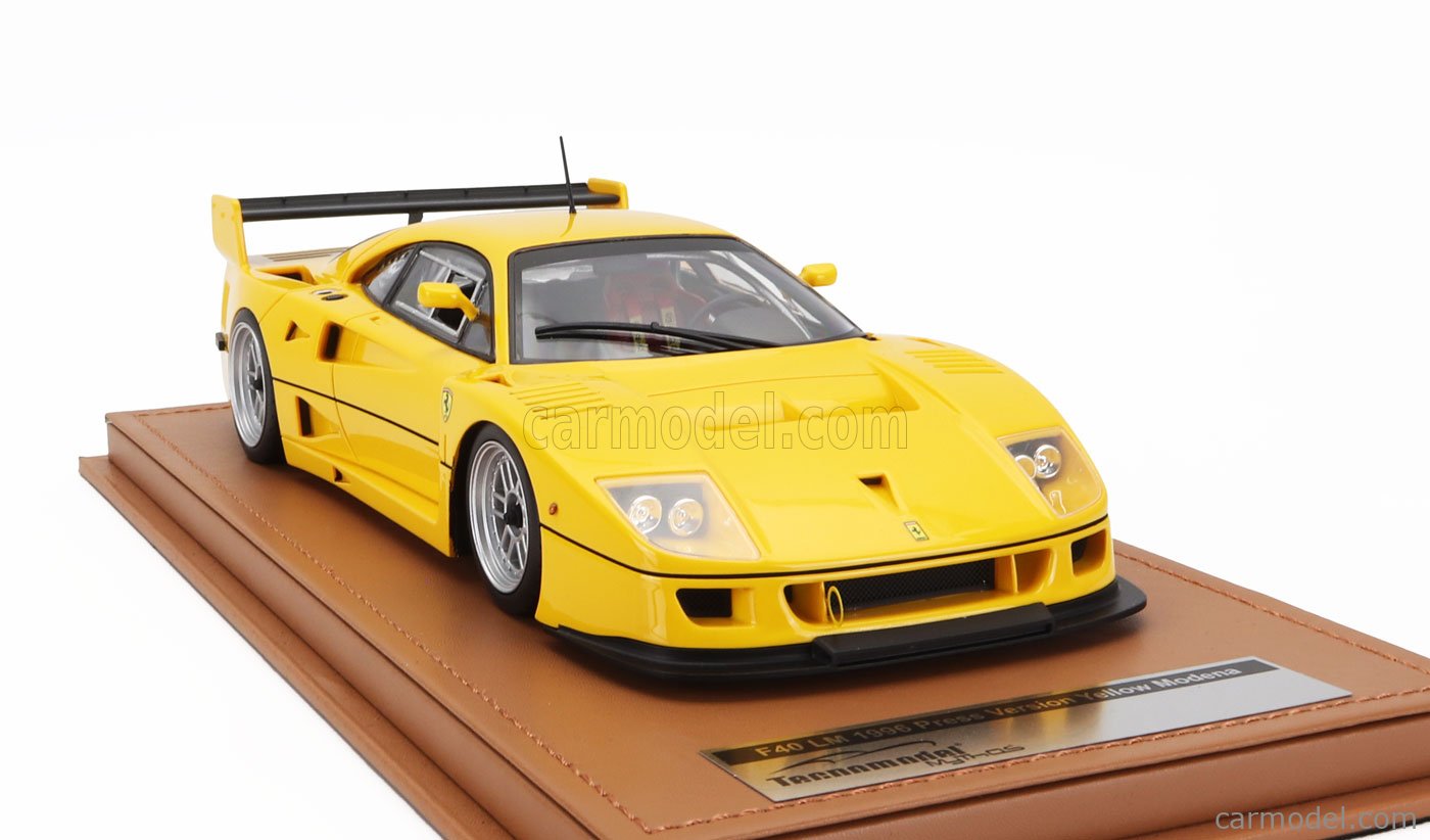 ミニカー　1/18 フェラーリ F40 LM プレスバージョン 1996(イエローモデナ) w/BBS シルバーホイール [TM18-286H] フェラーリ F40 LM プレスバージョン 1996 イエローモデナ w/BBS
