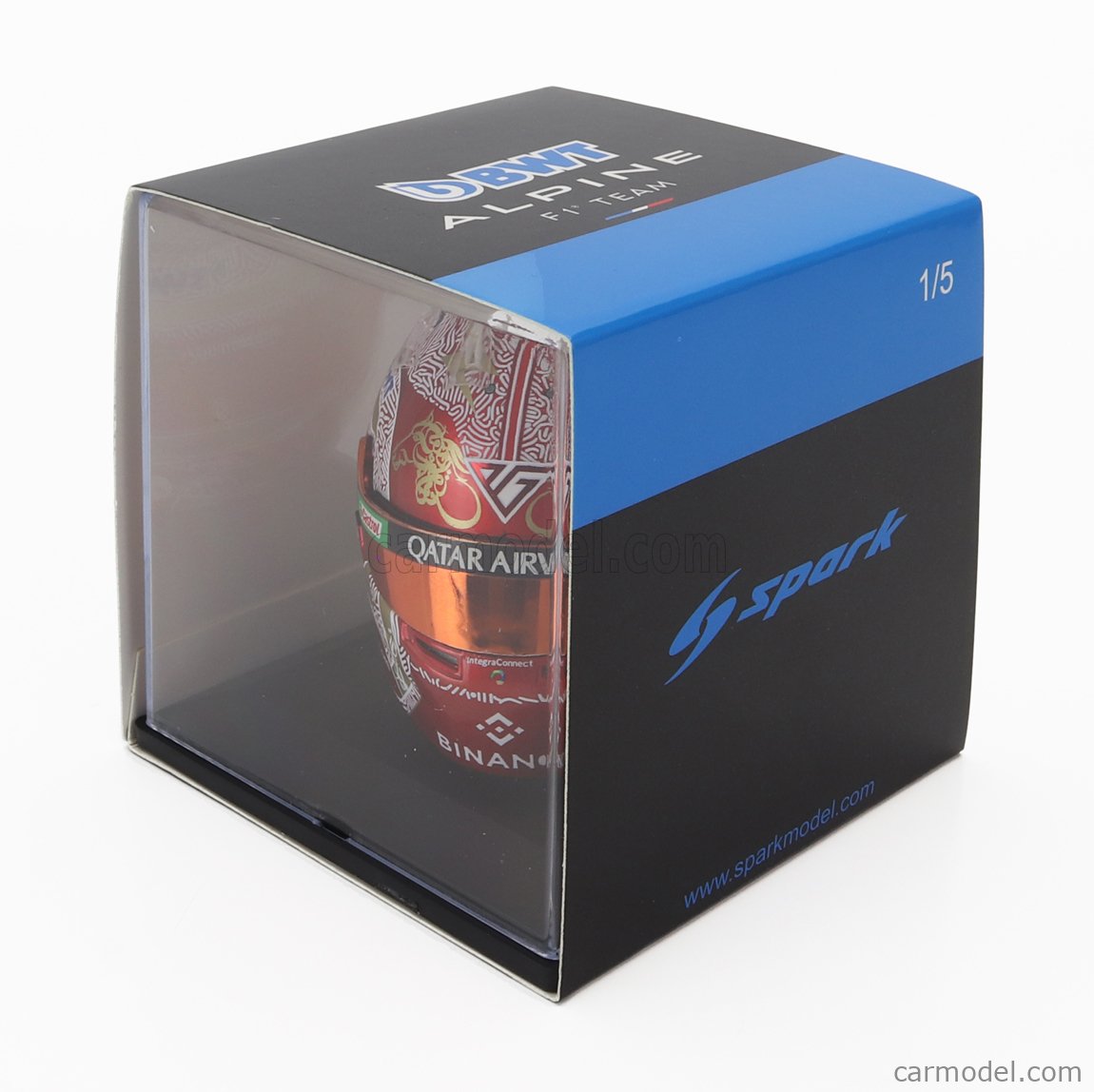 Casque Spark 1/5 BWT Alpine F1 Pierre Gasly 2024 Résine Réf 5HF137
