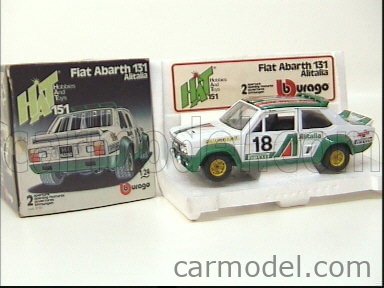 BURAGO 0151 Scale 1/24 FIAT 131 ABARTH RALLY ALITALIA N 18 WHITE
