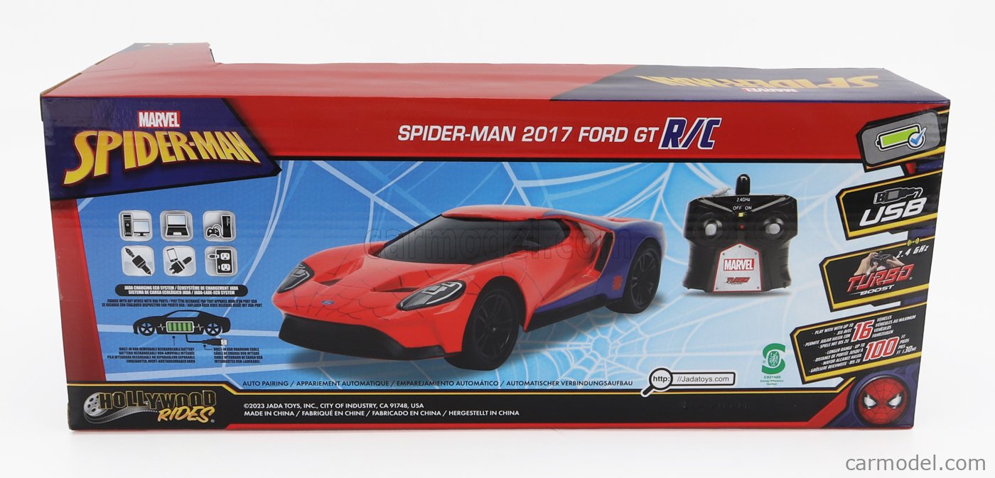 Jada Marvel Spiderman Voiture Radiocommandée Ford GT 2017