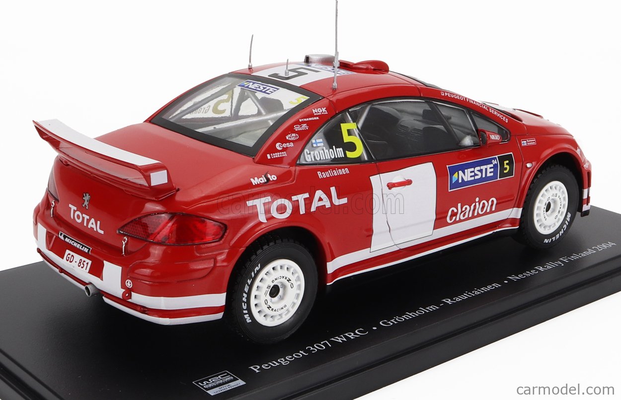 Peugeot 307 WRC IXO 1:43 - Vainqueur Rallye Finlande 2004 - Gronholm - NEUVE