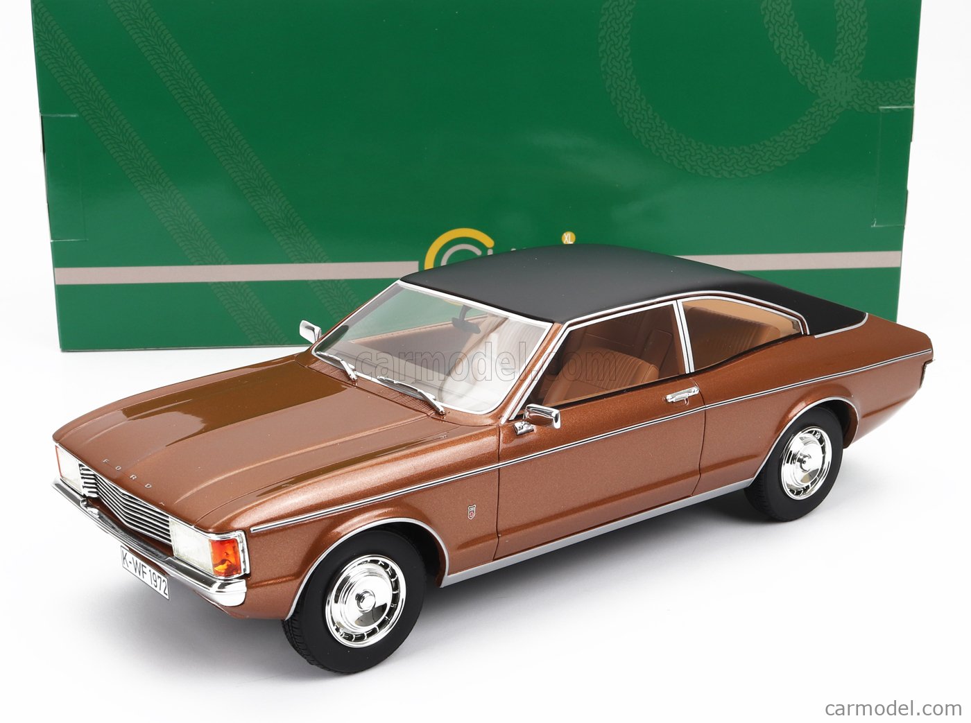 CULTSCALE MODELS CML1281 Scale 1/18 FORD ENGLAND GRANADA MKI COUPE 1972 BROWN MET