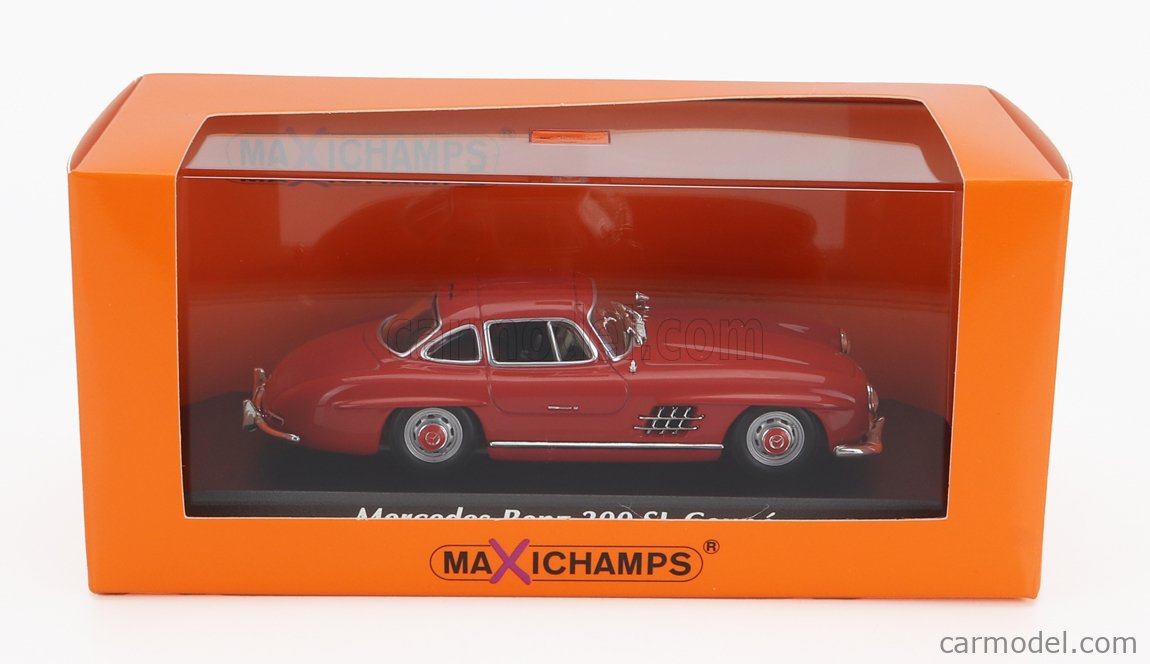 Modell autó, Minichamps, Mercedes Benz 300SL Coupe 1955 1:43 ezüst