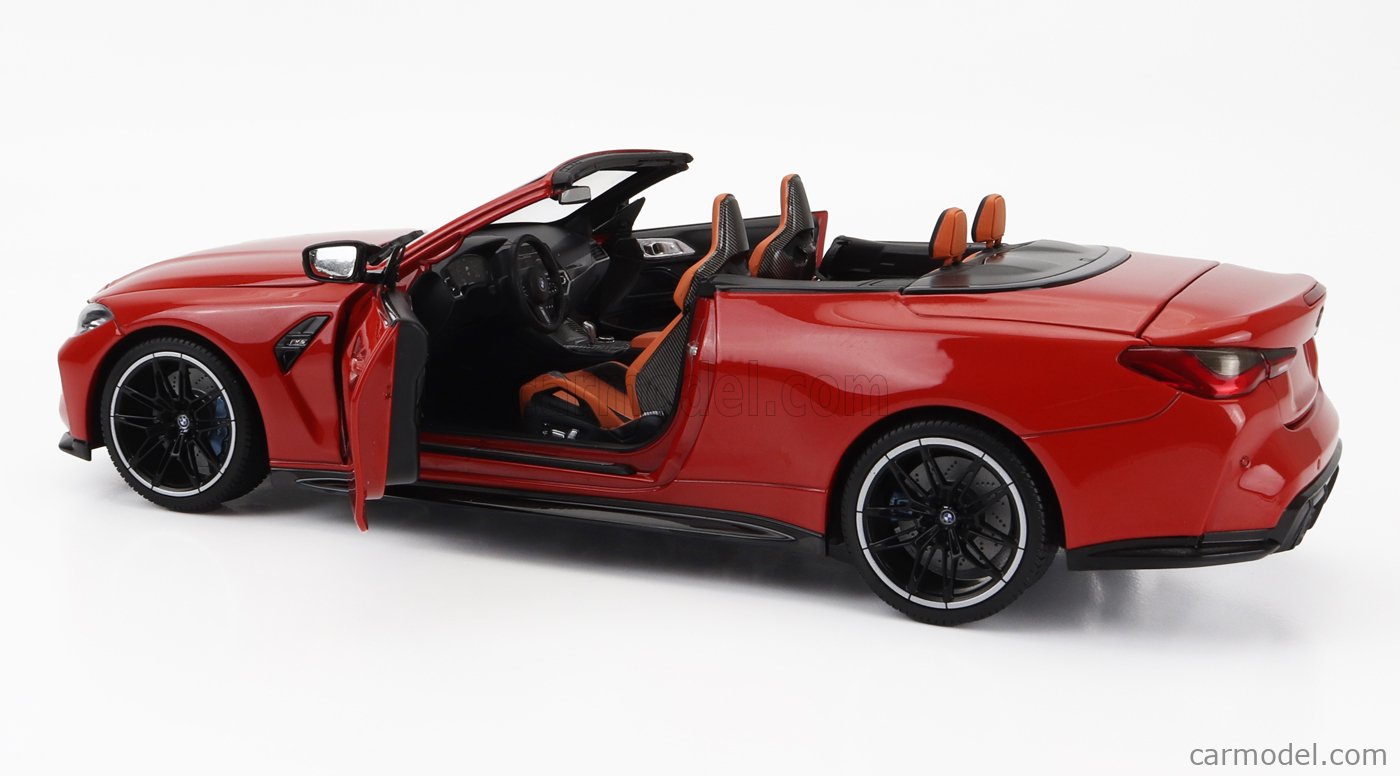 BMW M4 Competition cabriolet (G82) rouge (Minichamps) 1/18e