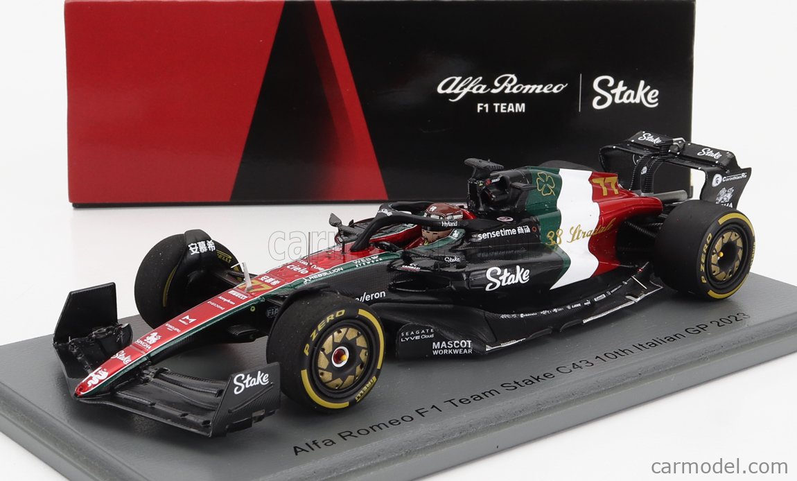 ミニカー　1/43 Alfa Romeo F1 Team Stake C43 Alfa Romeo F1 Team ORLEN 10th Italian GP 2023 Valtteri Bottas #77 [S8932] Spark 1:43 Valtteri Bottas Alfa Romeo C43 #77 Italian GP