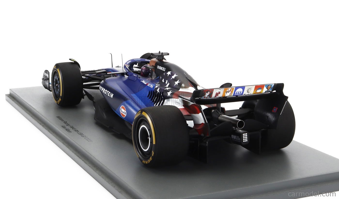 Modèle Réduit F1 Williams FW45 #2 - Logan Sargeant - GP USA Austin 2023 - Échelle 1:43 - Spark