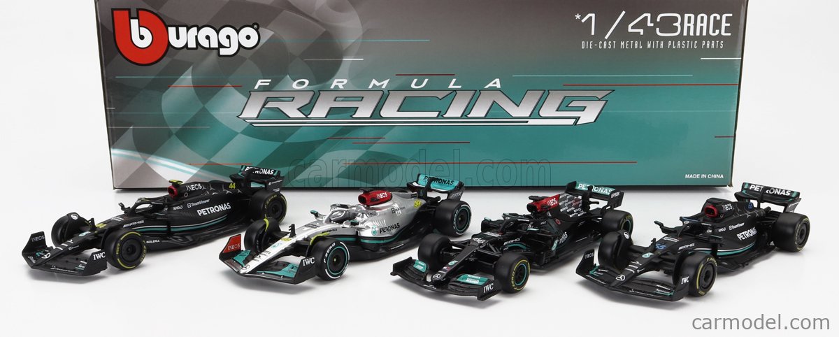 Burago 1/43 Scale 18-38065 - F1 Mercedes-AMG F1 W13 2022 #44 L.Hamilton