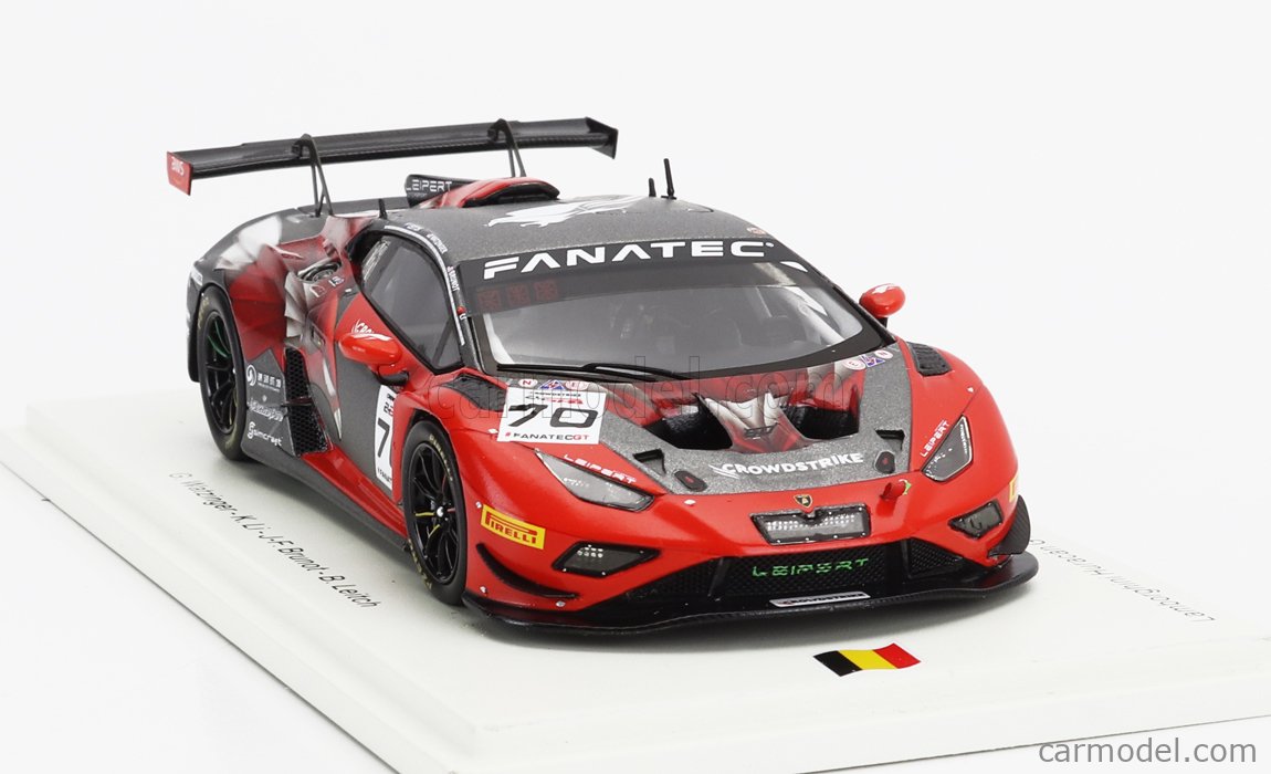 ミニカー　1/43 Lamborghini Huracan GT3 EVO 2 #70 Crowdstrike Racing by Leipert Motorsport 24H Spa 2023 G. Watzinger - K. Li - J-F. Brunot - B. Leitch [SB738] SPARK-MODEL SB738 Scale 1/43 | LAMBORGHINI HURACAN GT3 EVO 2