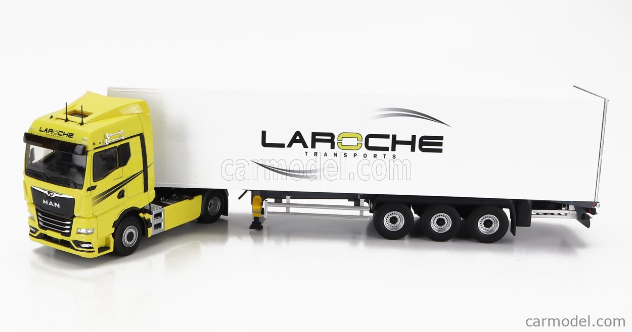 Camion 4x2 MAN TGX Euro 6 C avec remorque KRONE aux couleurs du transporteur Oberson avec une échelle de 1/43 conçu par ELIGOR sur