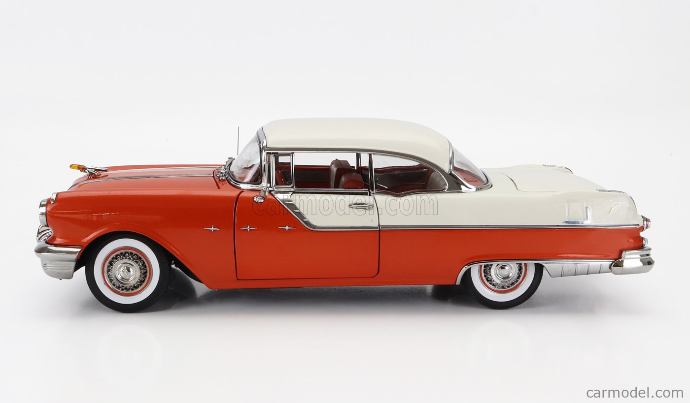 SUN-STAR 05048 Scale 1/18 | PONTIAC STAR CHIEF HARD-TOP 1955 RED WHITE