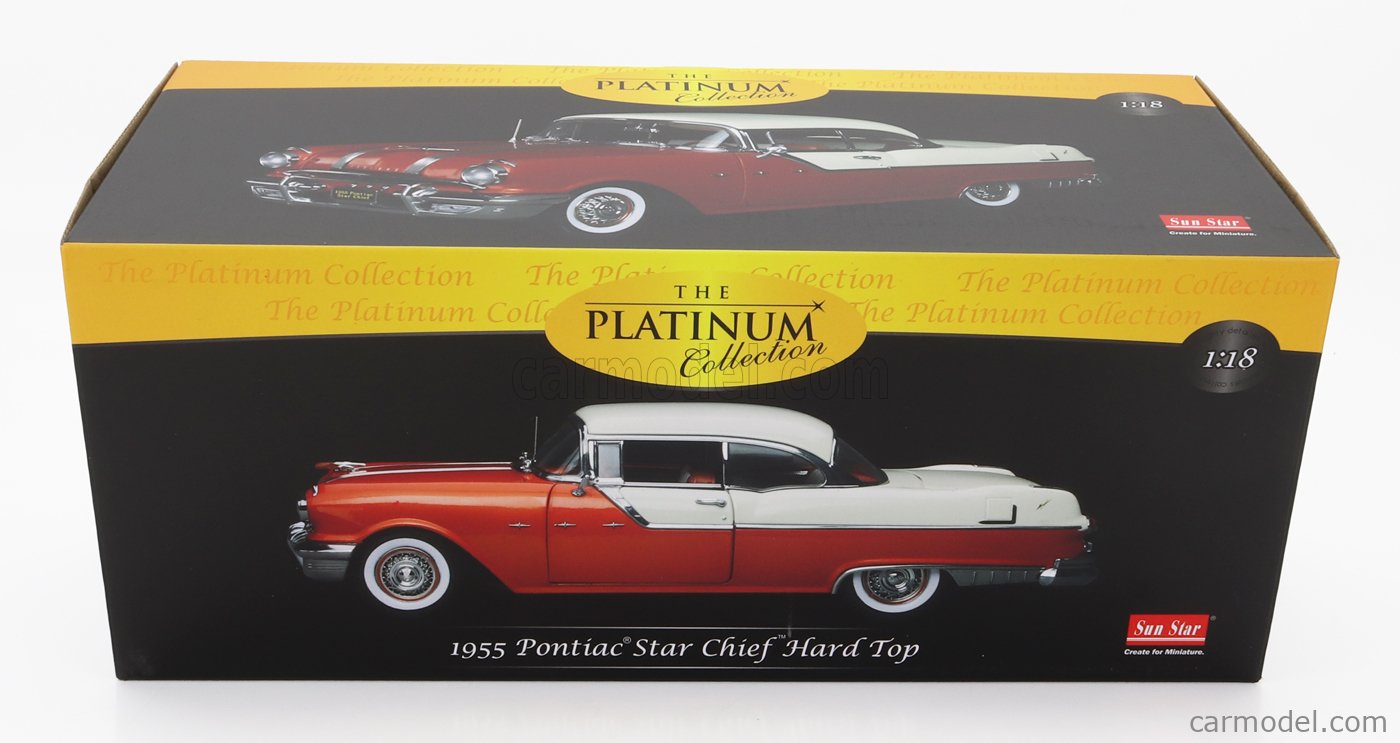 SUN-STAR 05048 Scale 1/18 | PONTIAC STAR CHIEF HARD-TOP 1955