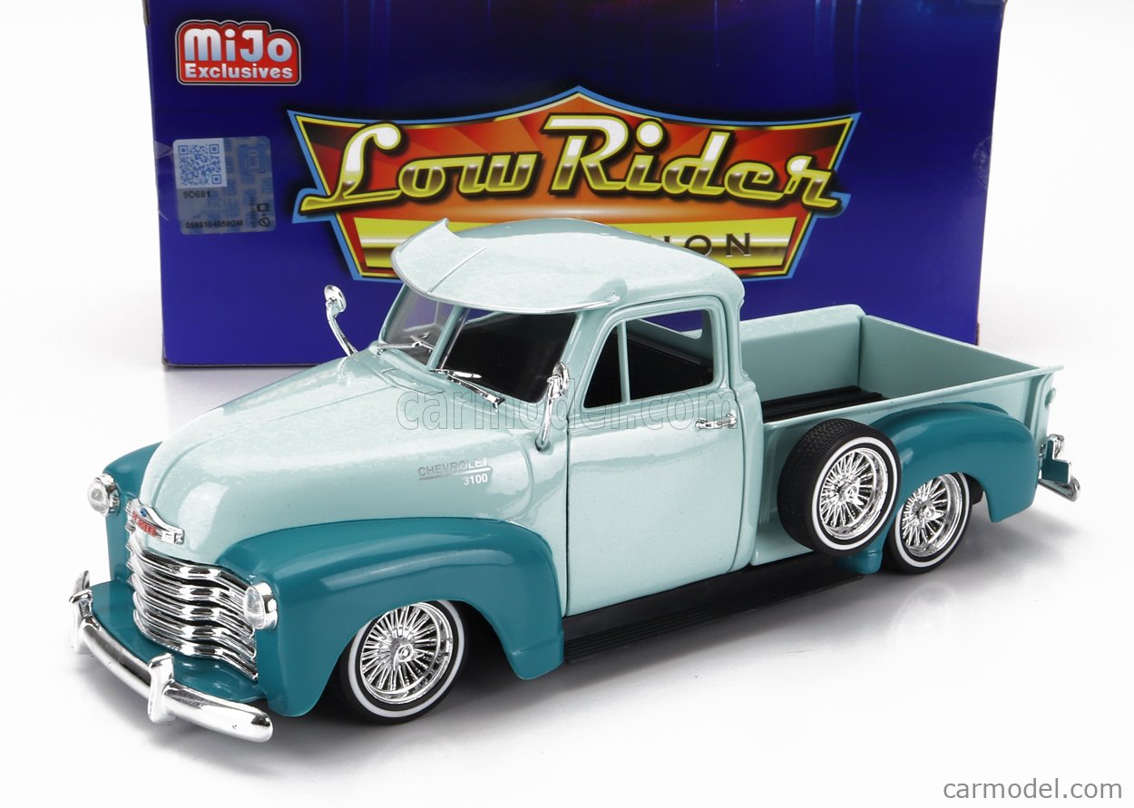 WELLY WE22087LRW-GRN Scale 1/24 | CHEVROLET 3100 PICK-UP LOW RIDER 1953 ...