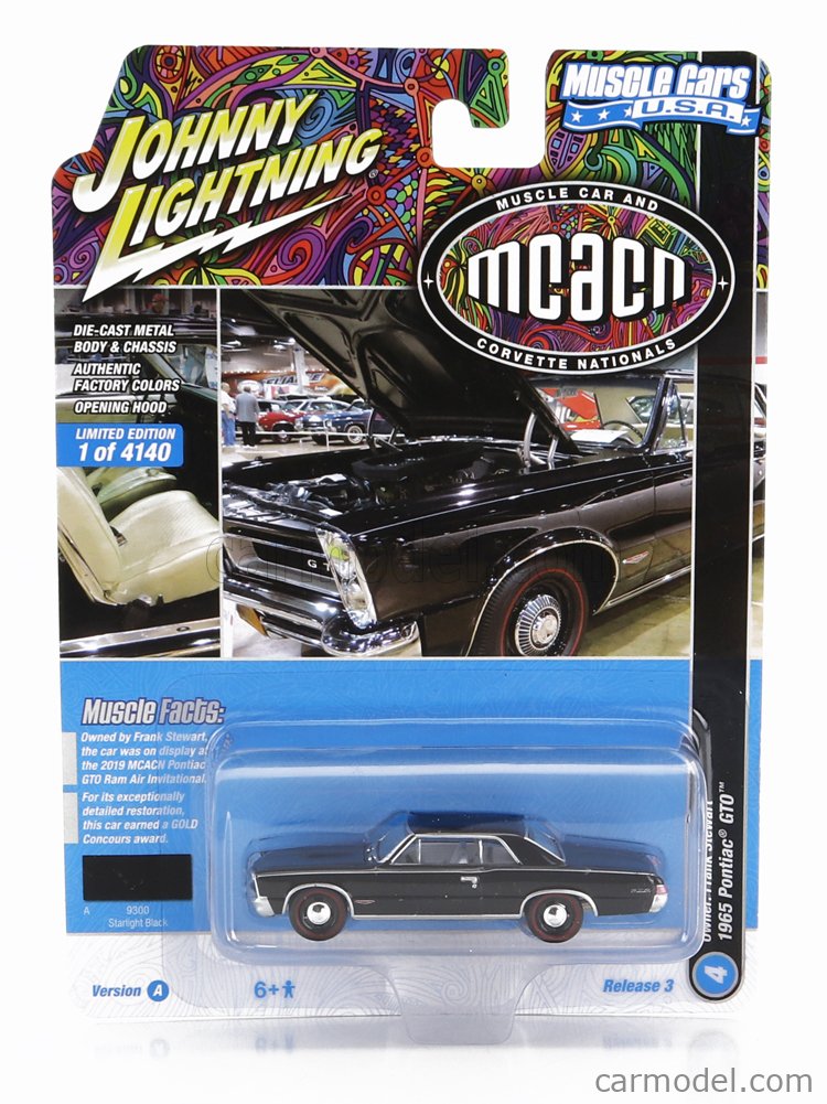 JOHNNY LIGHTNING JLSP290A-JLMC031 Scale 1/64 | PONTIAC GTO COUPE 1965 BLACK