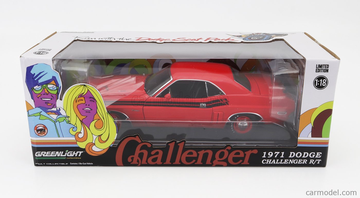 GREENLIGHT 13631 Scale 1/18  DODGE CHALLENGER R/T COUPE 1971 RED