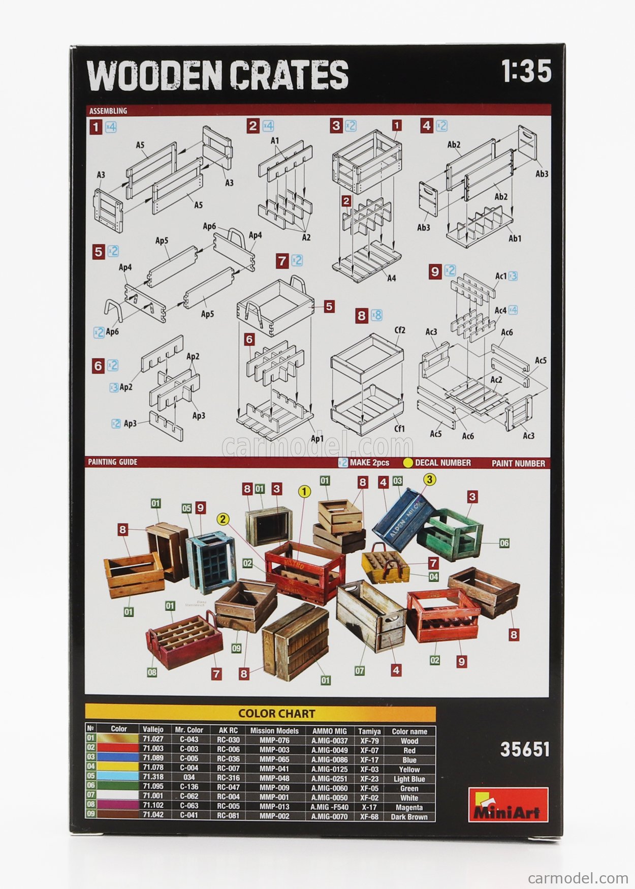 MINIART 35651 Scale 1/35 | ACCESSORIES WOODEN CRATES