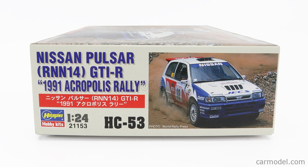 HASEGAWA 21153 Scale 1/24 | NISSAN PULSAR GTi-R N 18 RALLY ACROPLIS ...