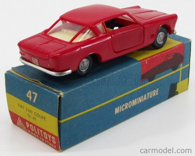 POLITOYS PLAST POLPL047 Scale 1/41 | FIAT 2300 COUPE GHIA 1961 RED