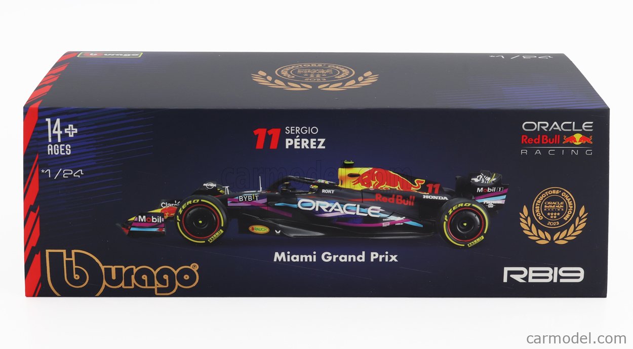 BURAGO 18-28030-P-MIAMI Scale 1/24 | RED BULL F1 RB19 TEAM