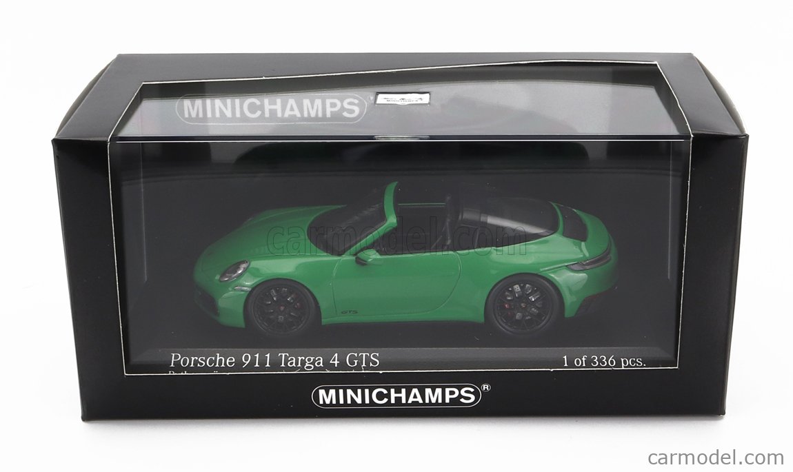 Minichamps 1/43 Porsche 911 (992) Targa 4 GTS – 2022 Verte - Modèle Neuf En Précommande