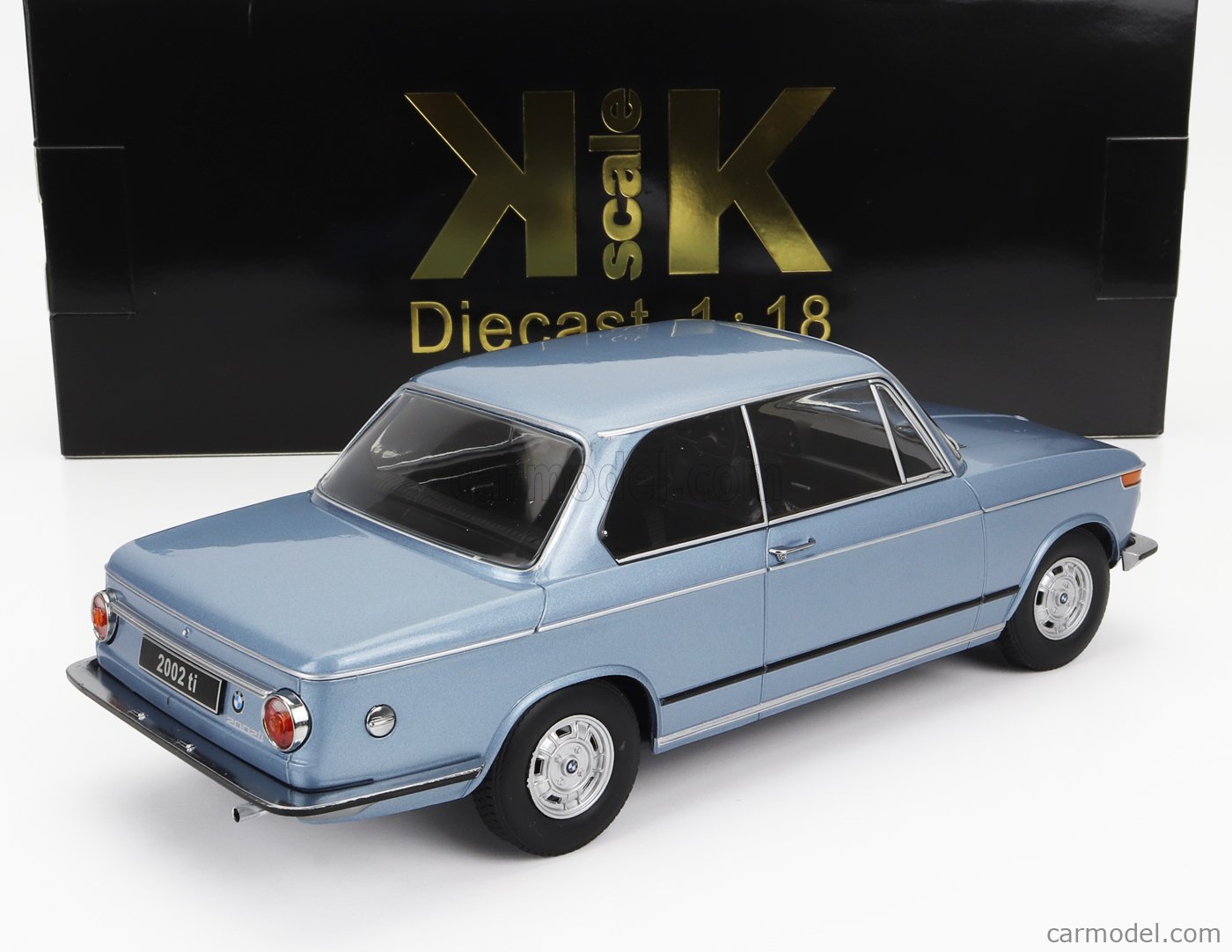 Miniature BMW 2002 Ti 1971, échelle 1/18 Par KK-Scale, Bleu Métal, Neuve